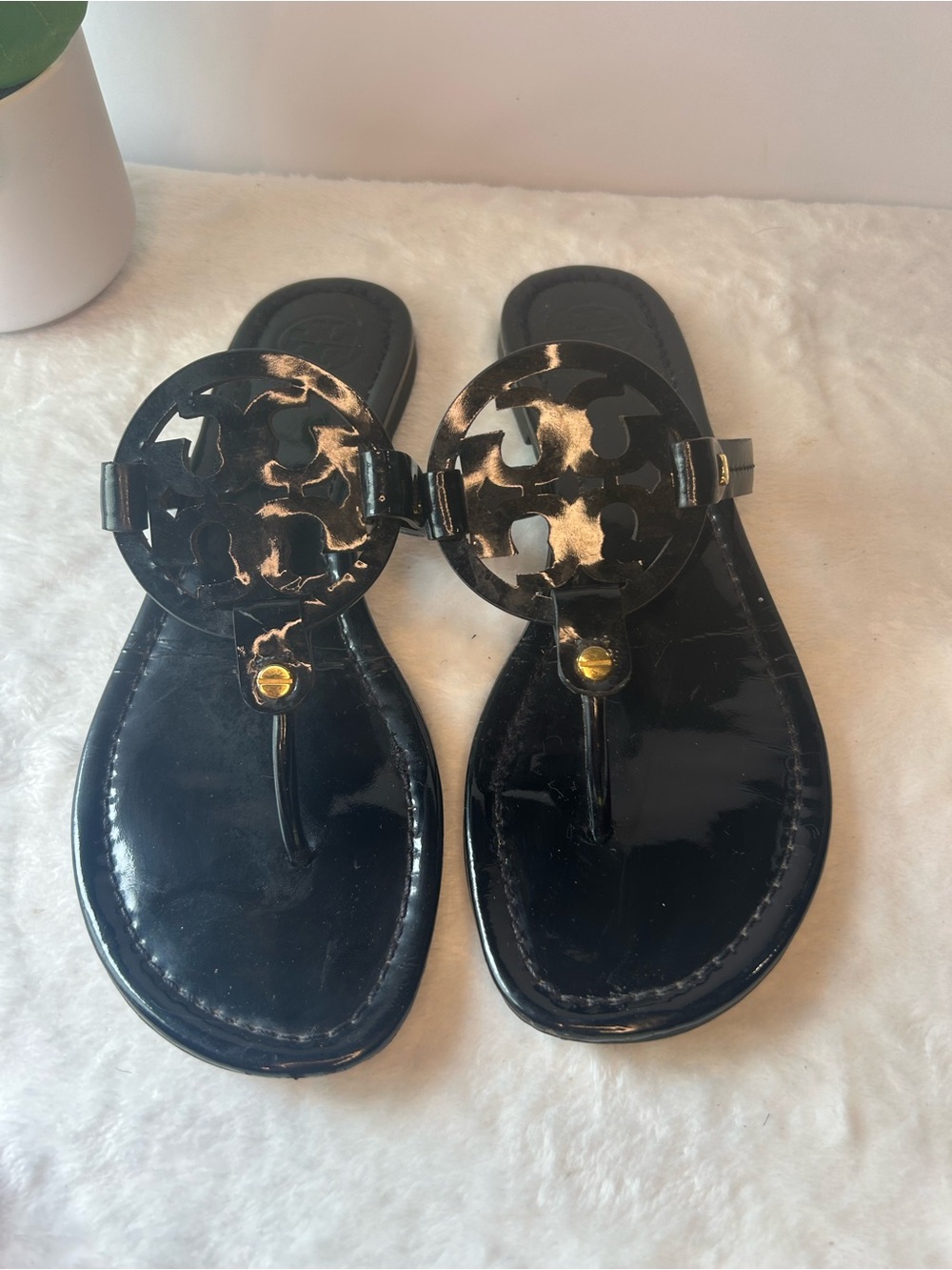 Tory Burch Black Miller Patent Sandal